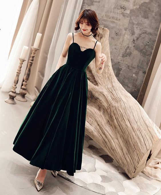 SIMPLE GREEN SHORT PROM DRESS, GREEN BRIDESMAID DRESS cg5921
