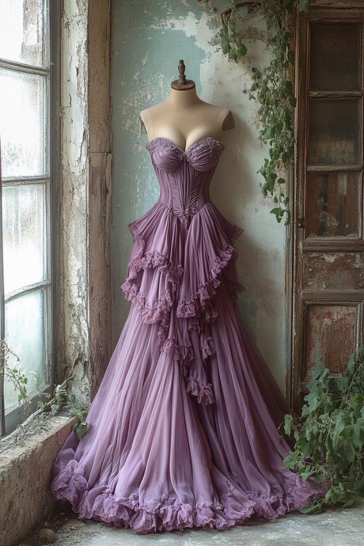 A Line Purple Sleeveless Party Dress Tulle Long Prom Dress      cg25268