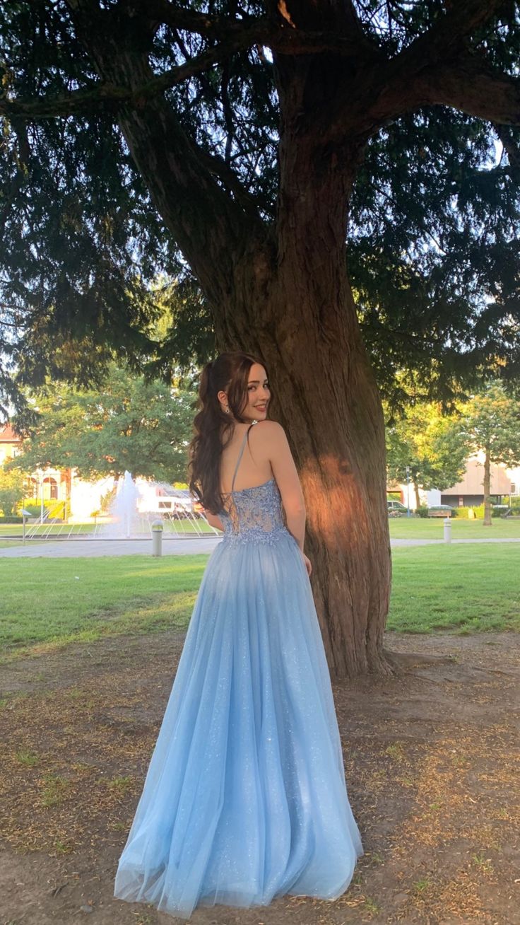 A Line Blue Lace Long Prom Dresses, Long Blue Lace Formal Evening Dresses     cg25209