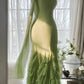 Vintage Evening Dresses, Sleeveless Green Party Gowns  cg25524