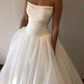 A line strapless Long beautiful simple wedding dress  cg25068