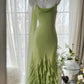 Vintage Evening Dresses, Sleeveless Green Party Gowns  cg25524