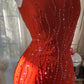 Vintage Evening Dresses, Orange Mermaid Sleeveless Long Party Gowns  cg25529
