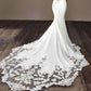 Charming Appliques Lace Mermaid Wedding Dresses with Straps, Sexy Sleeveless prom gown cg1492