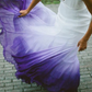 Colored Wedding Dresses, Purple and White Wedding Dress, Ombre Wedding Dress prom Dress   cg11274