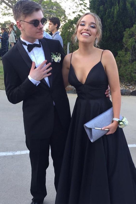 Simple Prom Dresses, Long Navy Prom Dress   cg10333