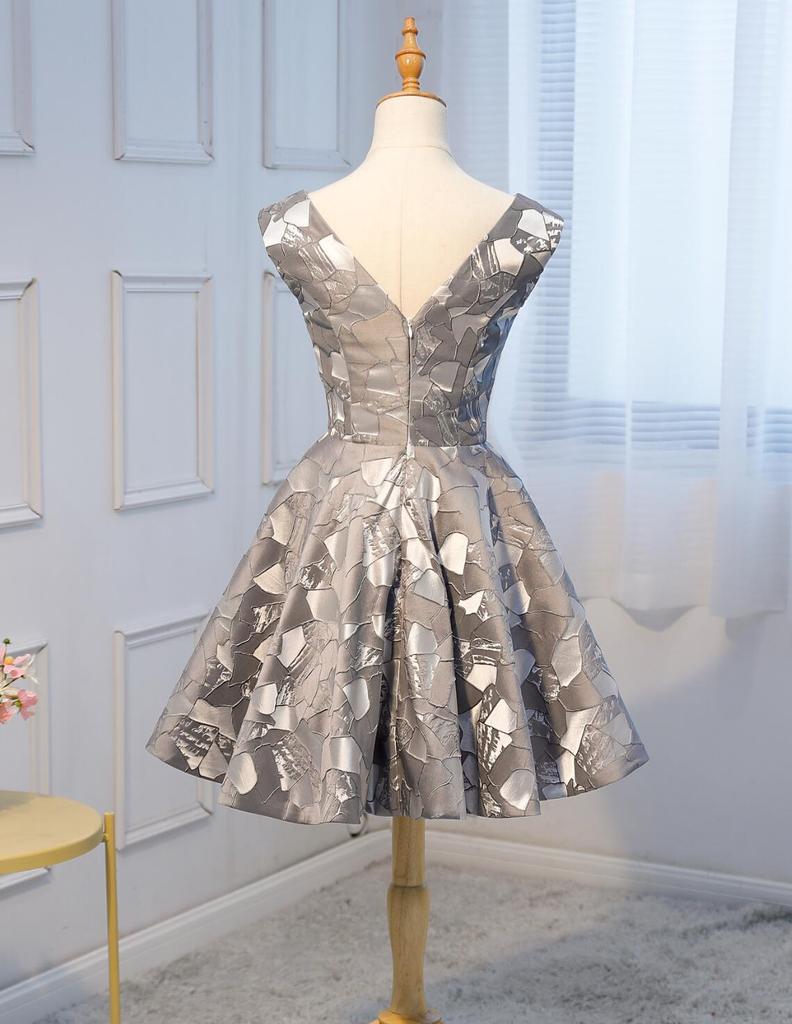 Unique Grey Cheap Short Homecoming Dresses  cg1058