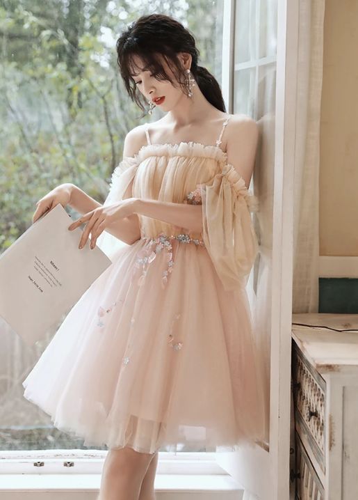 Cute tulle short dress homecoming dress   cg11110