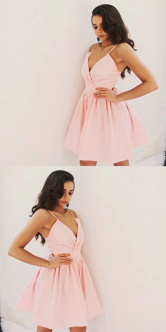 Charming Pink homecoming Dress, Sexy Sleeveless Cute Short Party Dress  cg1140