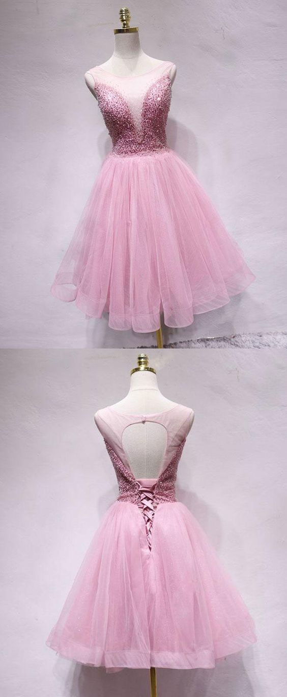 Elegant Tulle A-Line Short Homecoming Dress  cg11545