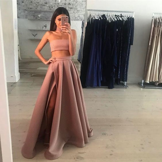 Two Piece long prom dress , sexy prom dress   cg11904