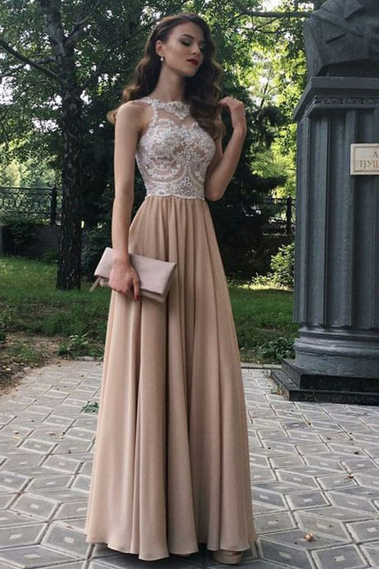 A-Line Long Prom Dresses Formal Evening Dresses  cg1207