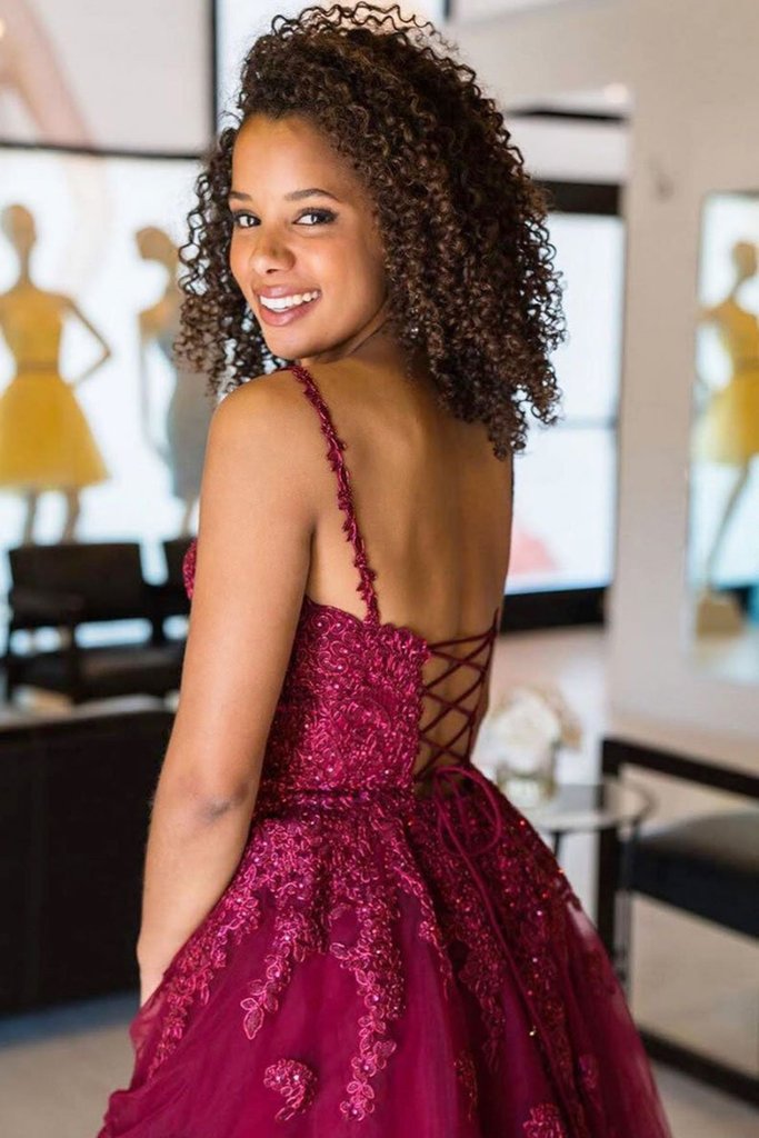 Short Maroon Lace Formal Graduation Homecoming Dress   cg12104