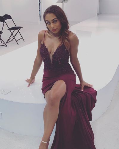 Sexy Mermaid Burgundy Prom Dress with Slit   cg12484