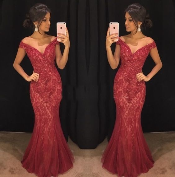 Off the shoulder mermaid prom dress   cg13736