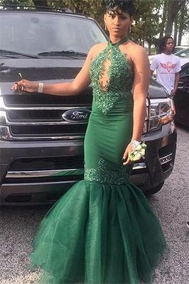 Sexy Mermaid Green Floor-Length Prom Dress   cg13827