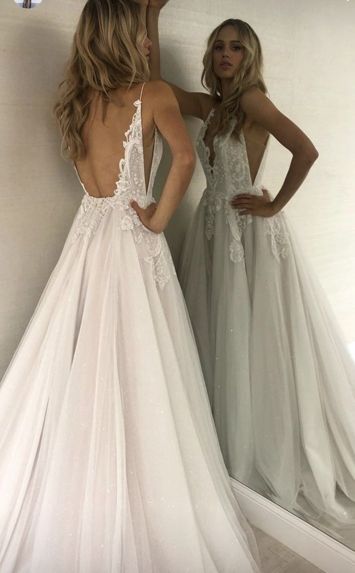 Sexy Open Back Bridal Dress Lace Prom Dress   cg15891