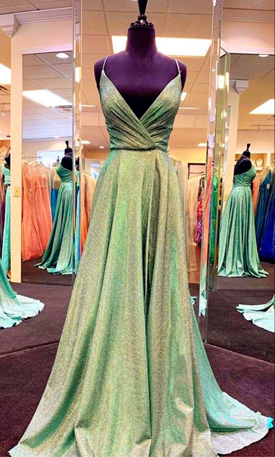 Green Sparkly Prom Dresses    cg16245