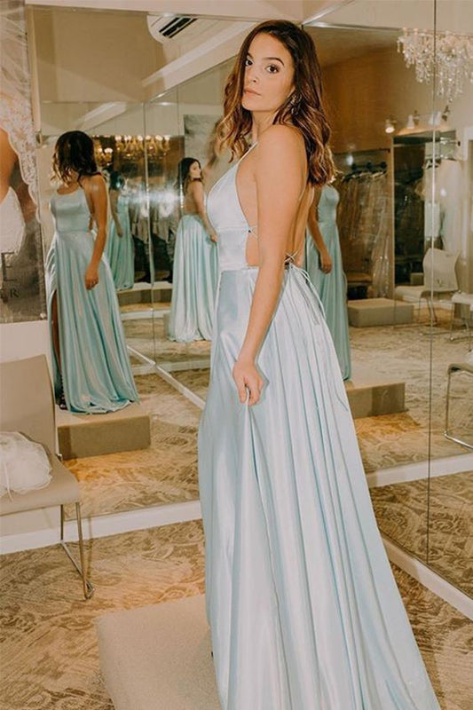 Light Blue Prom Dresses, Long Prom Dress, Simple Prom Dresses   cg16310