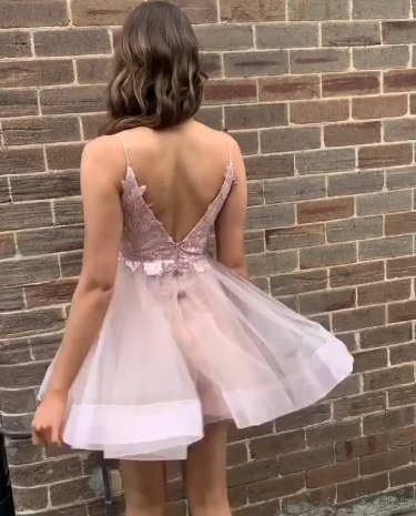 Spaghetti Straps Homecoming Dress,    cg17171