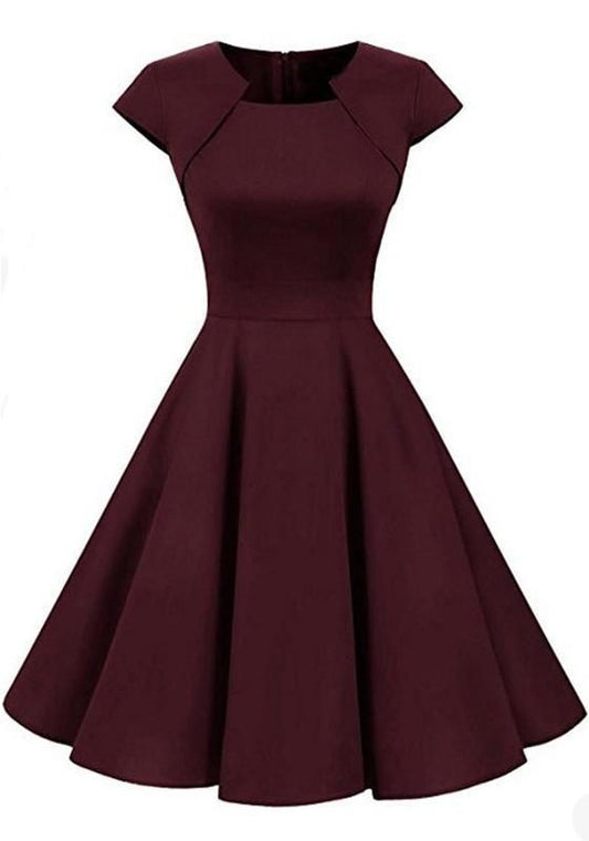 A-line Homecoming Dresses Irregular Draped Round Neck Long Sleeve Midi Dress   cg17499