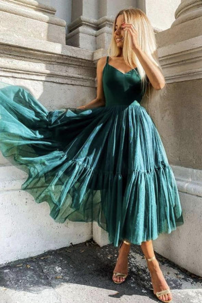 Cute tulle short prom dress A line party dress   cg18600