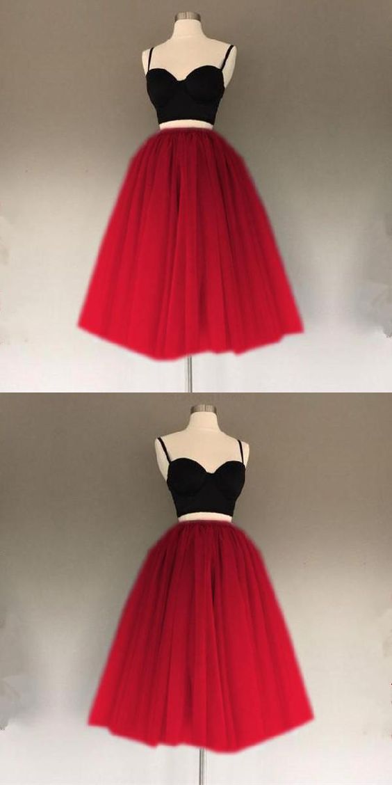 Custom Made Splendid Homecoming Dress Short A Line Two Piece Homecoming Dresses Short Tulle Gowns cg1868