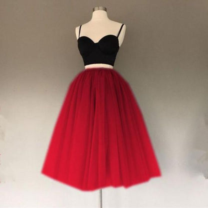 Custom Made Splendid Homecoming Dress Short A Line Two Piece Homecoming Dresses Short Tulle Gowns cg1868