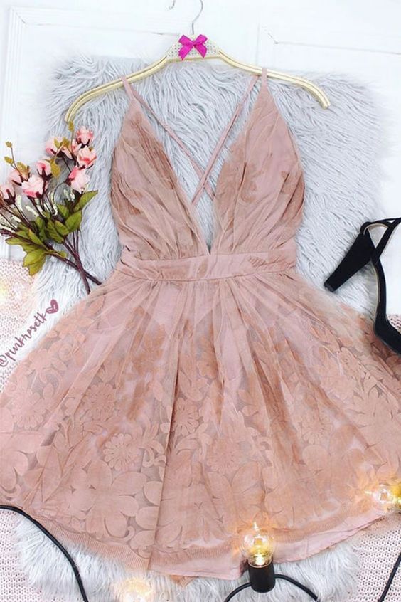 Blush Homecoming Dress Short, Homecoming Dance Dress   cg20358