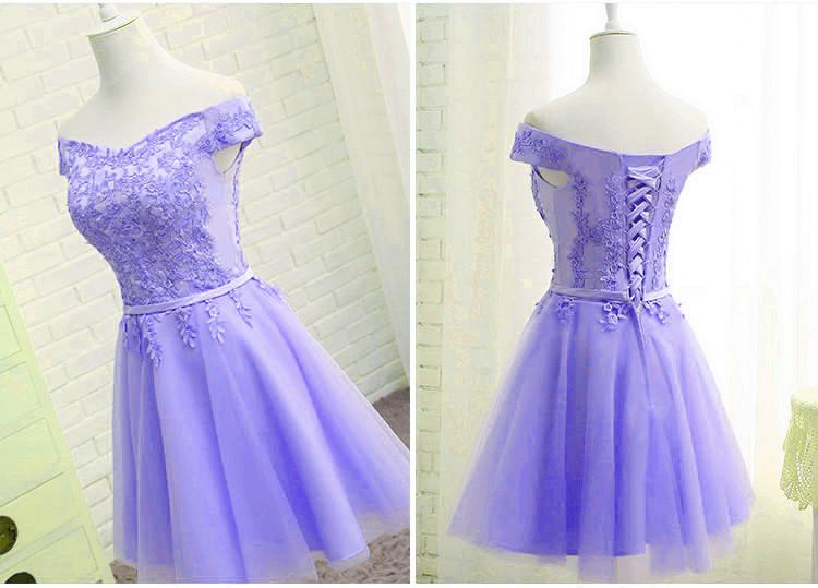 princess A-line party dress lace up back Homecoming Dress    cg20686