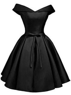 Simple Off the Shoulder Black Homecoming Dresses Cheap Graduation Dress  cg2252