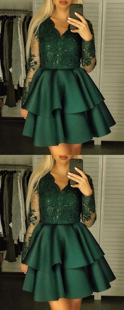 Short green homecoming dresses     cg24477