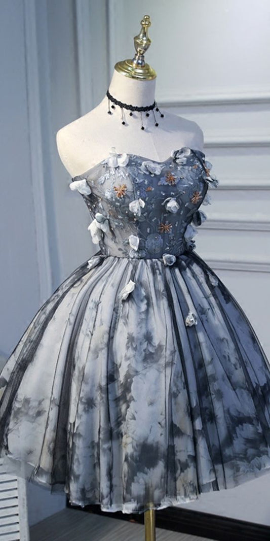 Beautiful Flower Unique Homecoming Dress for Teens cg2555