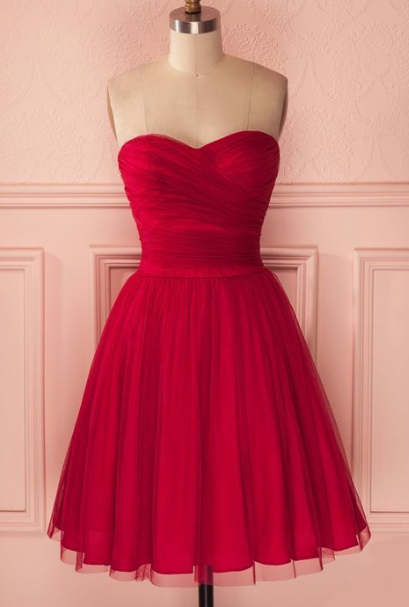 Red Sweetheart Ruches Short Homecoming Dresses,Fashion Homecoming Dress,Sexy Party Dress,Custom Made Evening Dress cg2715