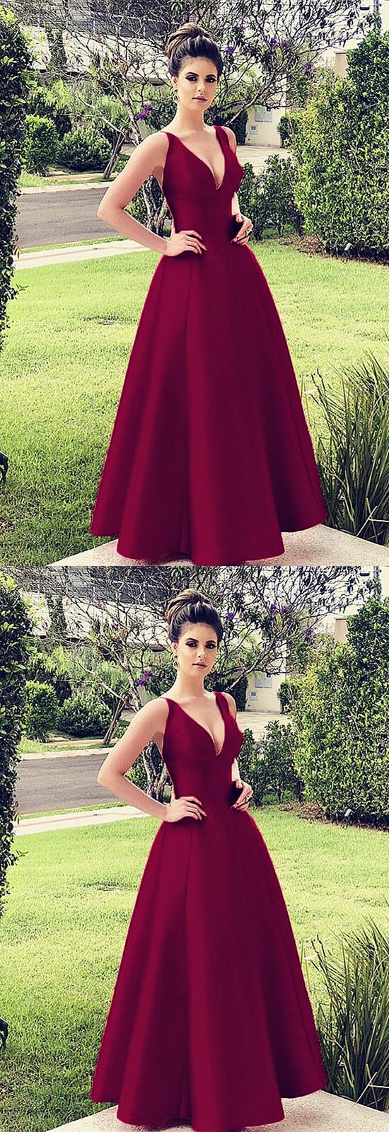 burgundy bridesmaid dresses floor length satin prom gowns cg2737