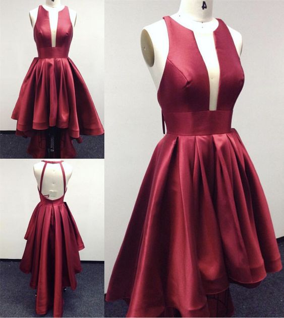 high low prom dresses,burgundy prom dresses,burgundy bridesmaid dresses cg3152