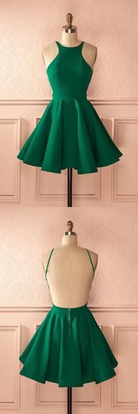 Short Green Graduation Dress, Homecoming Dresses cg328