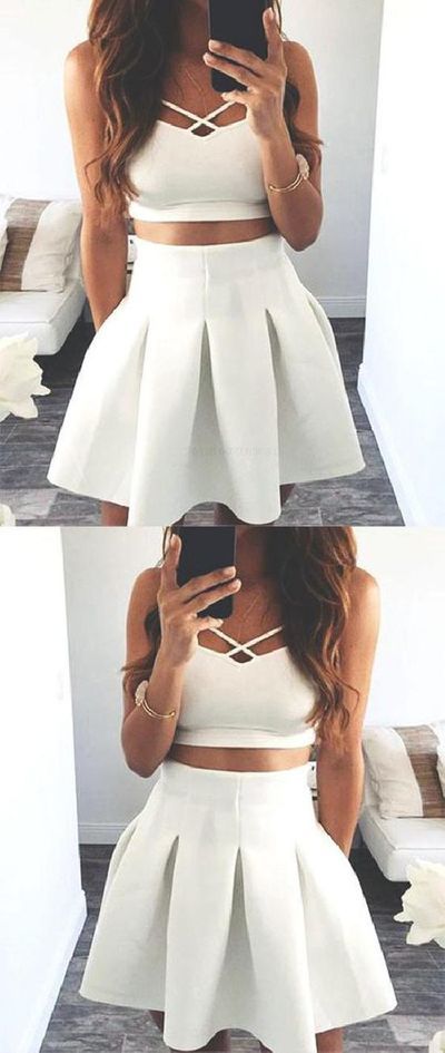 Customized Absorbing Homecoming Dress Two Piece, Cute Homecoming Dress cg341