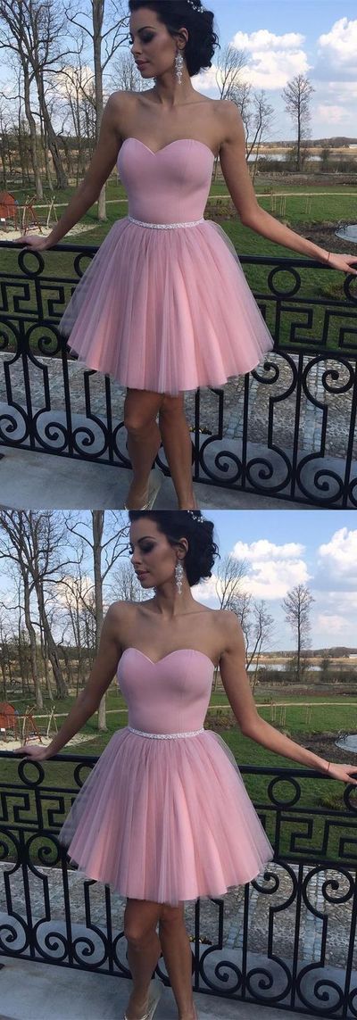 cute short pink homecoming dress, sweetheart short homecoming dress ,homecoming dress party dress cg350