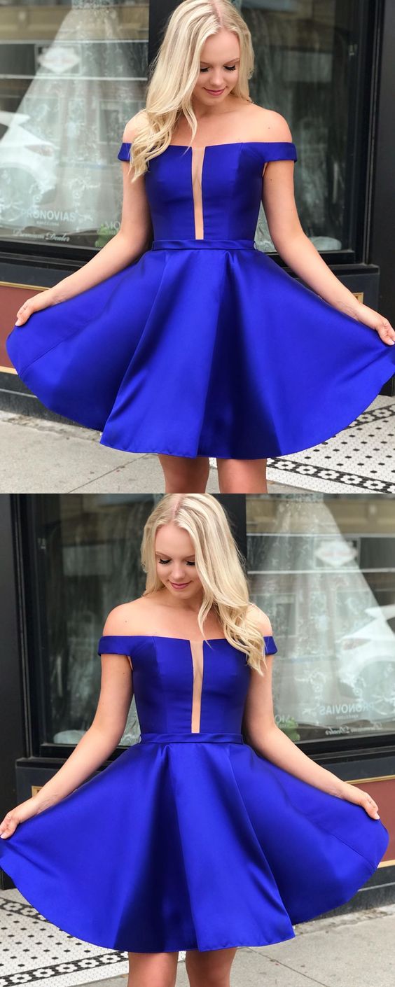 off the shoulder short homecoming dresses, royal blue homecoming dresses  cg3623