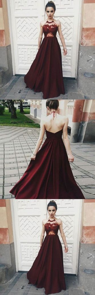 Sexy Prom Dress,Burgundy Prom Dresses,Chiffon Prom Dress,Long Prom Dress,Appliques Prom Dress 3693