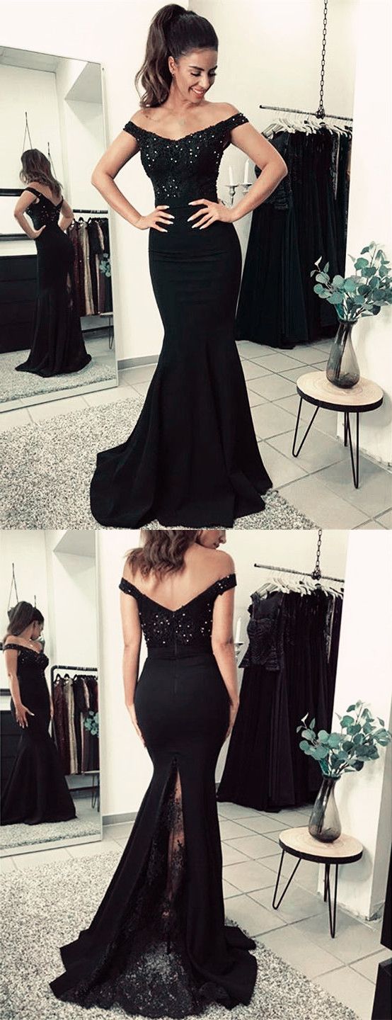 black mermaid prom dress,black mermaid evening gowns,mermaid prom dresses 2020 cg3945