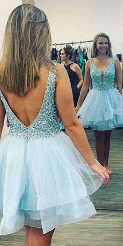 2019 Short Beaded Homecoming Dresses ,Fashion School Dance Dress,Sweet 16 Dress cg4175