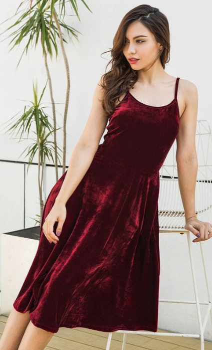 Princess A-line Burgundy Velvet Short homecoming Dress with Criss Back cg4333