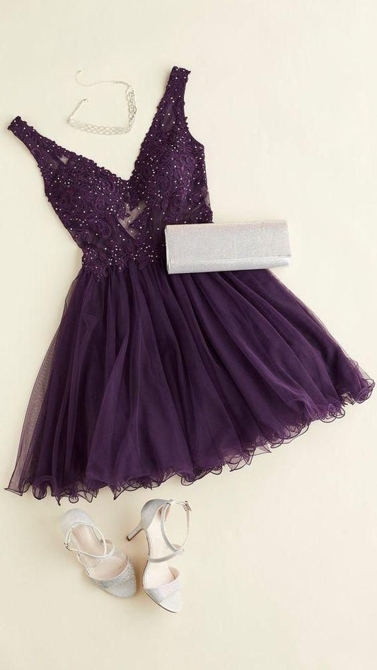 Purple homecoming dress  cg4611