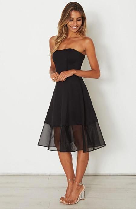 Black Sleeveless Party homecoming Dress cg4638