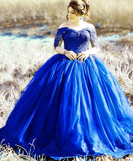 royal blue ball gowns wedding dresses prom dress cg4683