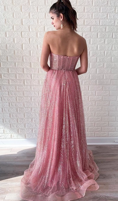 ELEGANT STRAPLESS SPARKLY PROM DRESSES, LONG PROM DRESS, EVENING DRESS cg4941