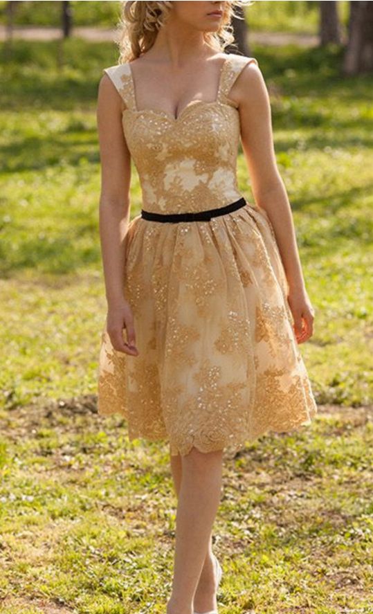 Sleeveless Party Dresses, Yellow Sleeveless Homecoming Dresses cg5147