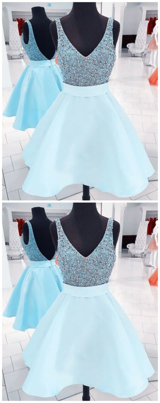 sequin beaded homecoming dress,short graduation dresses  cg5685